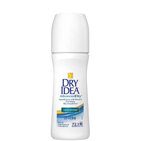 Dry Idea Antiperspirant Deodorant Roll On Unscented,  3.25 oz - OleBella
