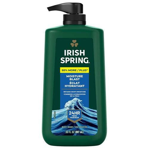 Irish Spring Moisture Blast Moisturizing Face And Body Wash, 30 oz - OleBella