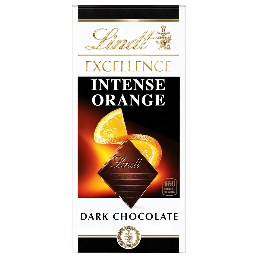 Lindt EXCELLENCE Intense Orange Dark Chocolate Candy Bar, 3.5 oz
