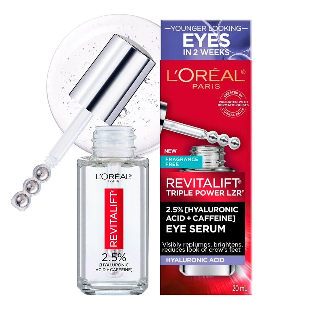 L'Oreal Revitalift Derm Intensive 2.5 % Hyaluronic Brightening Eye Serum 0.67 oz