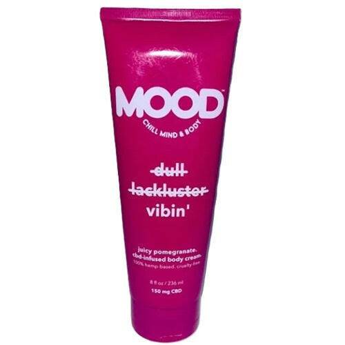 Mood Chill Mind & Body Dull Lackluster Vibin' Juicy Pomegranate CBD-Infused Body Cream, 150 mg - OleBella