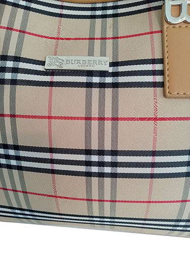 Authentic Burberry London Plaid Canvas Handbag - OleBella