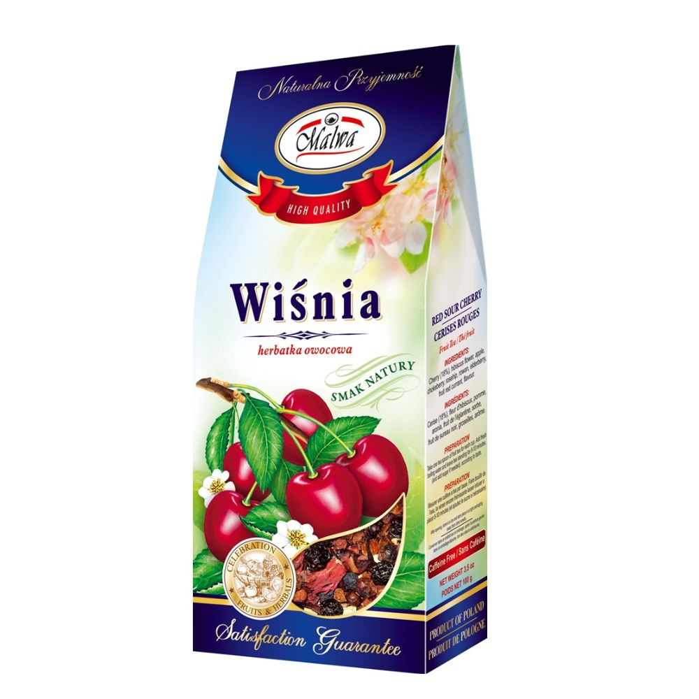 Malwa Wisnia Red Sour Cherry Tea, 100 g
