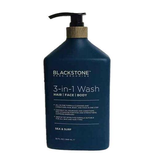 Blackstone Mens Grooming ~ Sea & Surf 3-in-1 Wash for Hair-Face-Body, 32 oz - OleBella