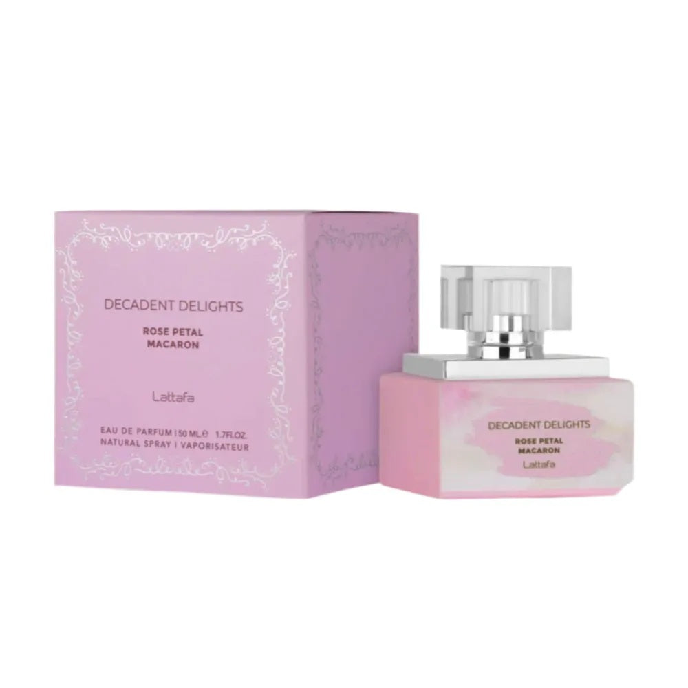 Lattafa Decadent Delights Rose Petal Macaron EDP, 1.7 oz