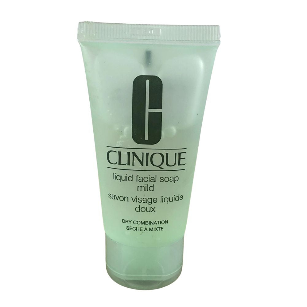 Clinique Liquid Facial Soap Mild Dry Combination, 1 oz Travel Size| UPC 707002056096
