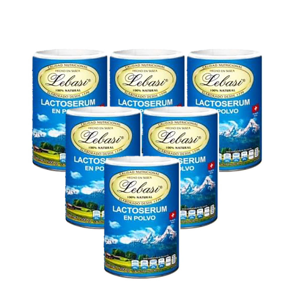Lebasi Lactoserum- Swiss Whey Dietary Powder (Suero de Leche Lebasi), 500 g - 6 Pack - OleBella