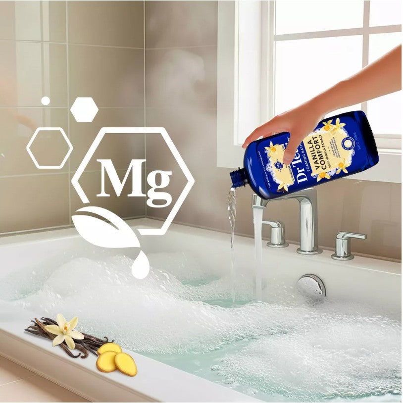 Detoxify & Energize with Vanilla, Ginger & Cardamon Extract by Dr. Teal's Vanilla Comfort Foaming Bath Soap, 34 oz
