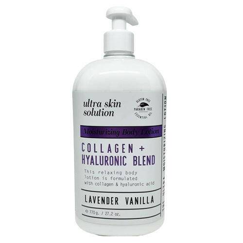 Ultra Skin Solution -The Ultra Moisturing Lotion - Mosturizing Body Lotion Collagen + Hyaluronic Acid Lavender Vanilla, 24 oz - OleBella