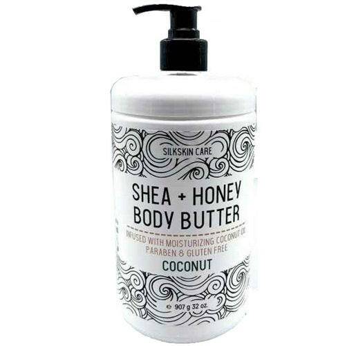 Home & Body Co Silk Skin Care Shea + Honey Body Butter Coconut, 32 fl oz - OleBella