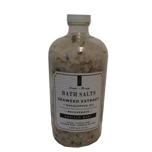 Home & Body Co Aroma Therapy Bath Salts Seaweed Extract Eucalyptus Oil Rejuvenate Vanilla Mint, 32 oz - OleBella