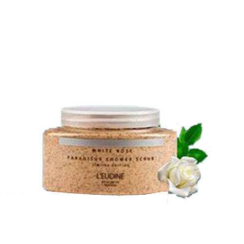 L'eudine Illusions White Rose Paradisus Shower Scrub, 8 oz - OleBella