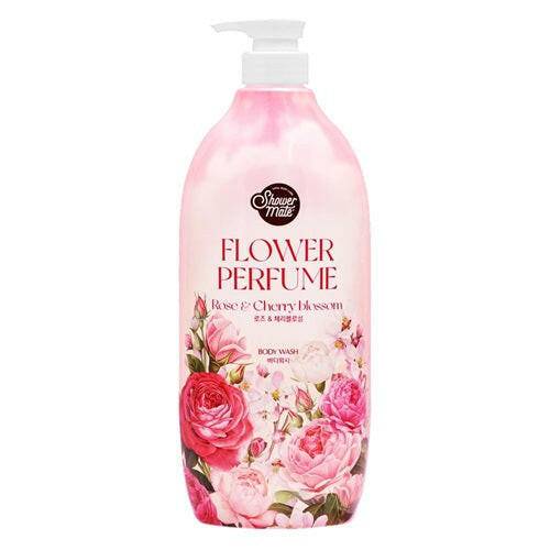 Shower Mate Total Body Care ~ Botanic Rose & Cherry Blossom Body Wash, 31.74 oz - OleBella