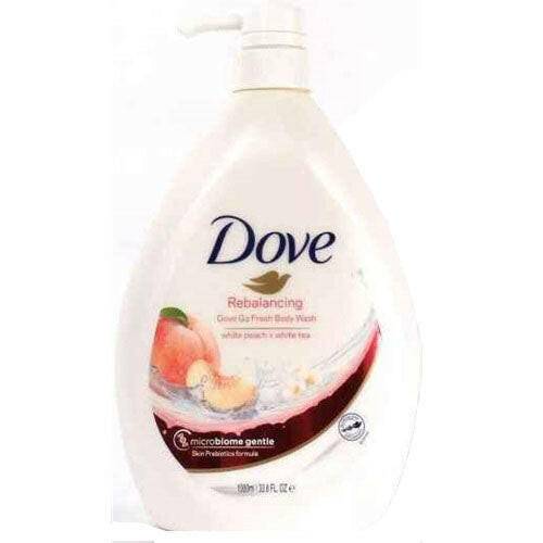 Dove Rebalancing White Peach & Tea Microbiome Gentle Body Wash, 33.8 oz - OleBella