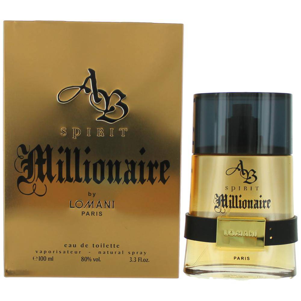 AB Spirit Millionaire by Lomani, 3.3 oz EDT Spray for Men - OleBella