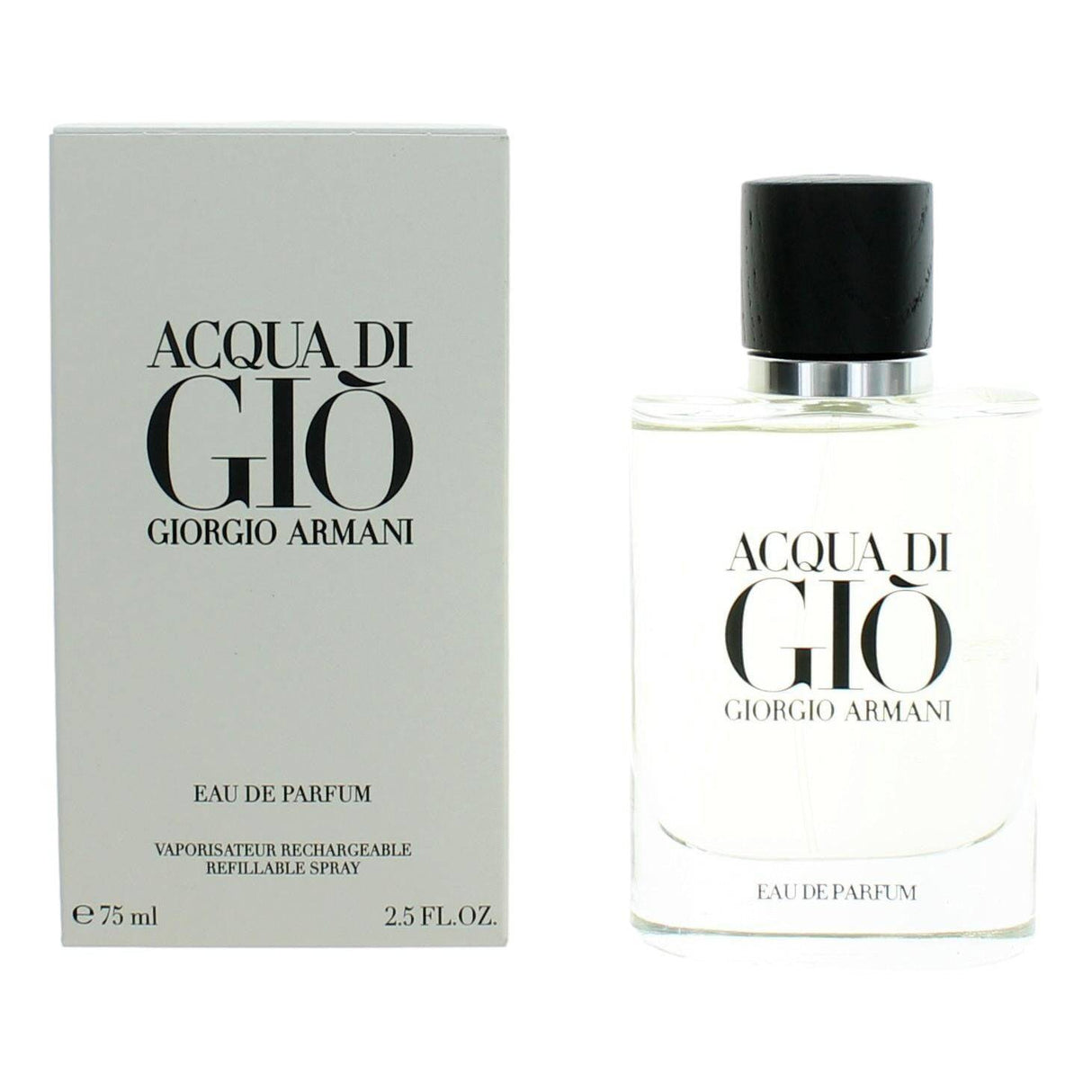 Acqua Di Gio by Giorgio Armani, 2.5 oz EDP Spray Refillable for Men - OleBella