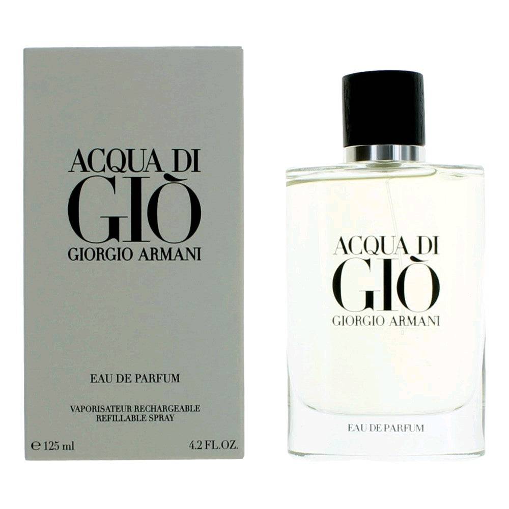 Acqua Di Gio by Giorgio Armani, 4.2 oz EDP Spray Refillable for Men - OleBella