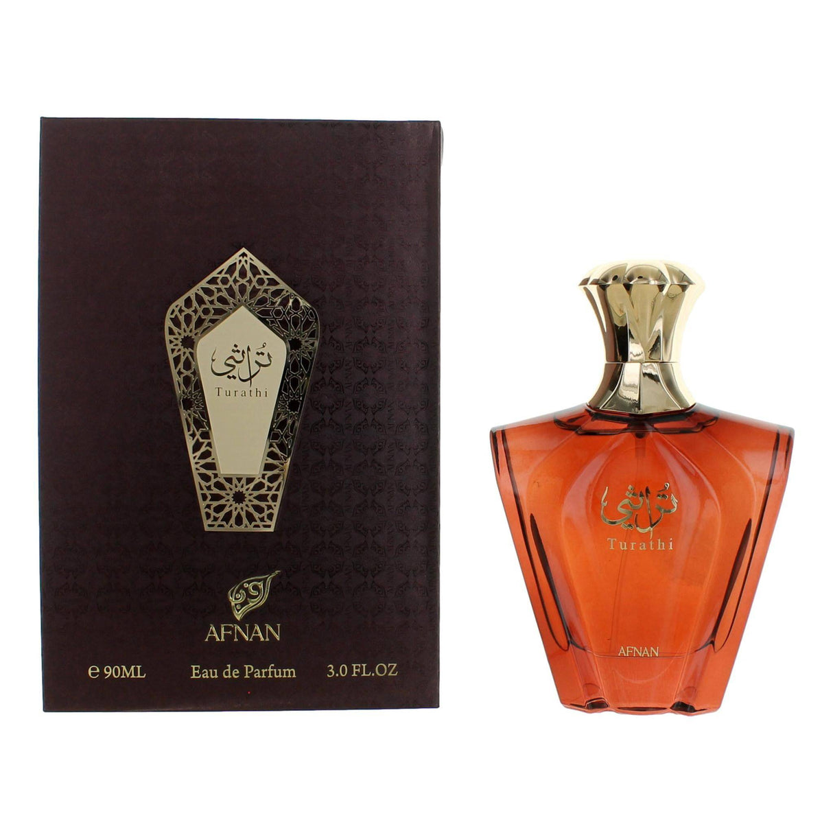 Turathi Brown by Afnan, 3 oz EDP Spray for Men - OleBella