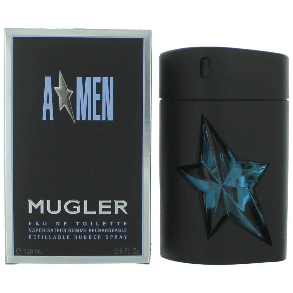 Angel by Thierry Mugler, (A*men) 3.4oz EDT Refillable Rubber Spray men - OleBella