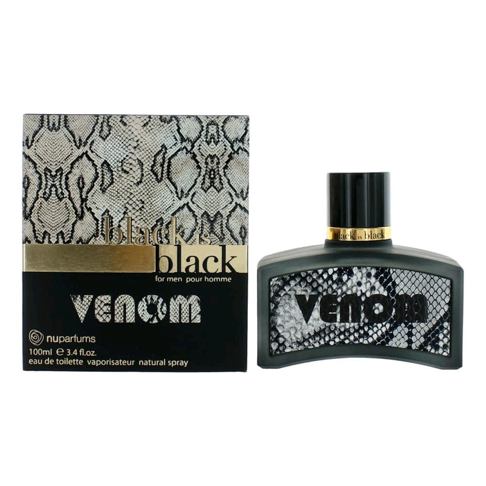 Black is Black Venom by NuParfums, 3.4 oz EDT Spray for Men - OleBella