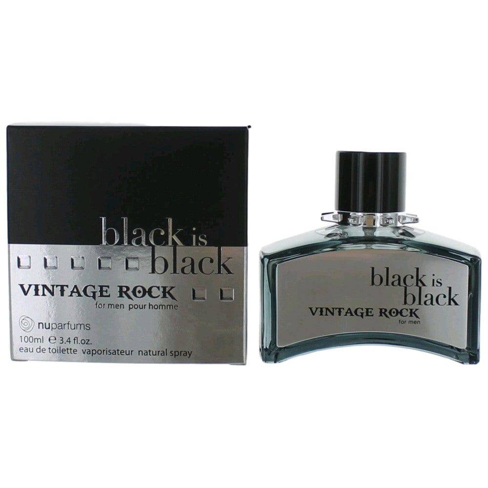 Black is Black Vintage Rock by NuParfumes, 3.3 oz EDT Spray for Men - OleBella