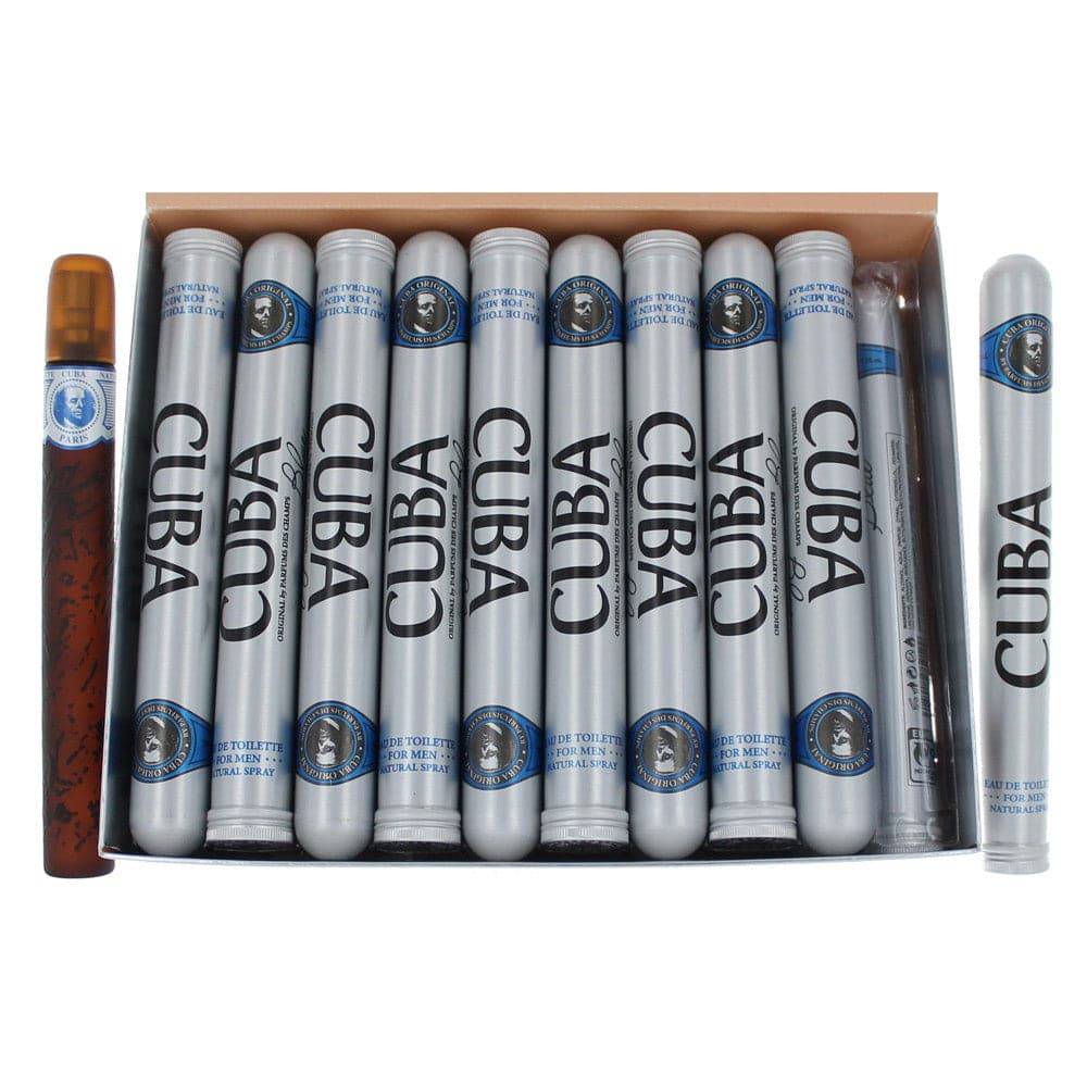 Cuba Blue by Cuba, 1.17 oz EDT Spray for Men. Pack of 20 - OleBella