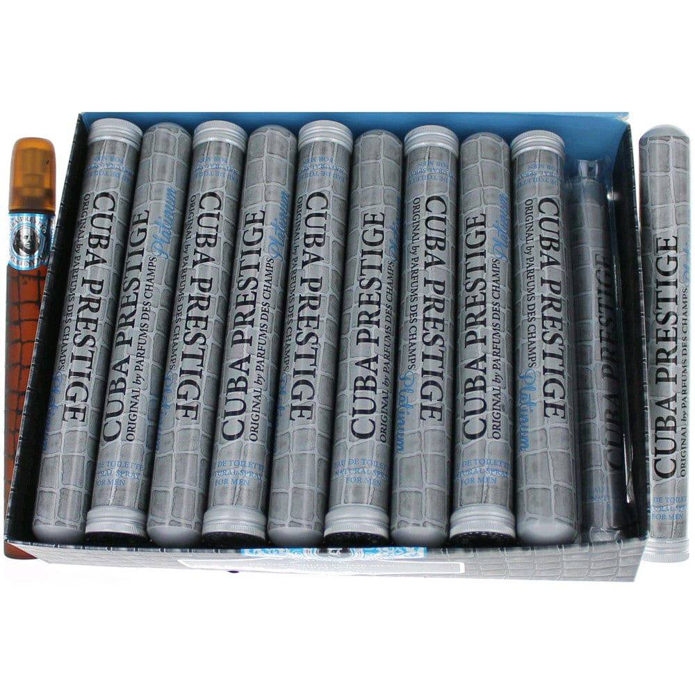 Cuba Prestige Platinum by Cuba, 1.17 oz EDT Spray for Men. Pack of 20 - OleBella