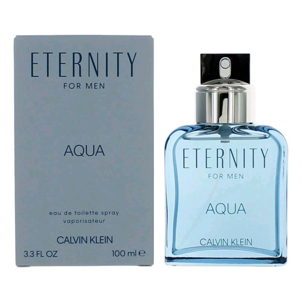 Eternity Aqua by Calvin Klein, 3.4 oz EDT Spray for Men - OleBella