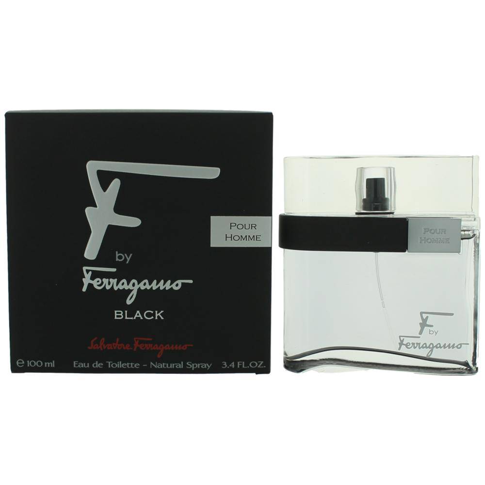 F Black by Salvatore Ferragamo, 3.4 oz EDT Spray for Men - OleBella