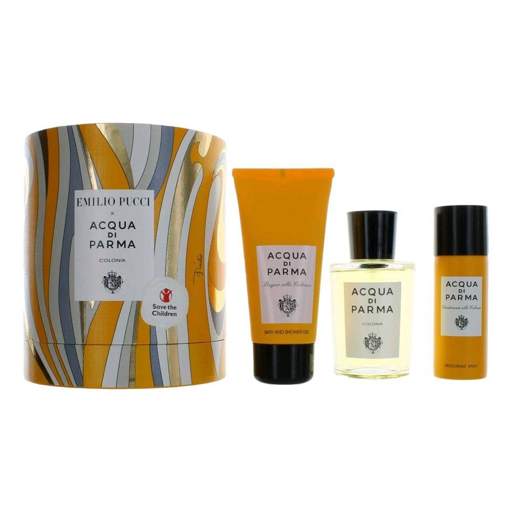Acqua Di Parma x Emilio Pucci Colonia, 3 Piece Gift Set for Unisex - OleBella