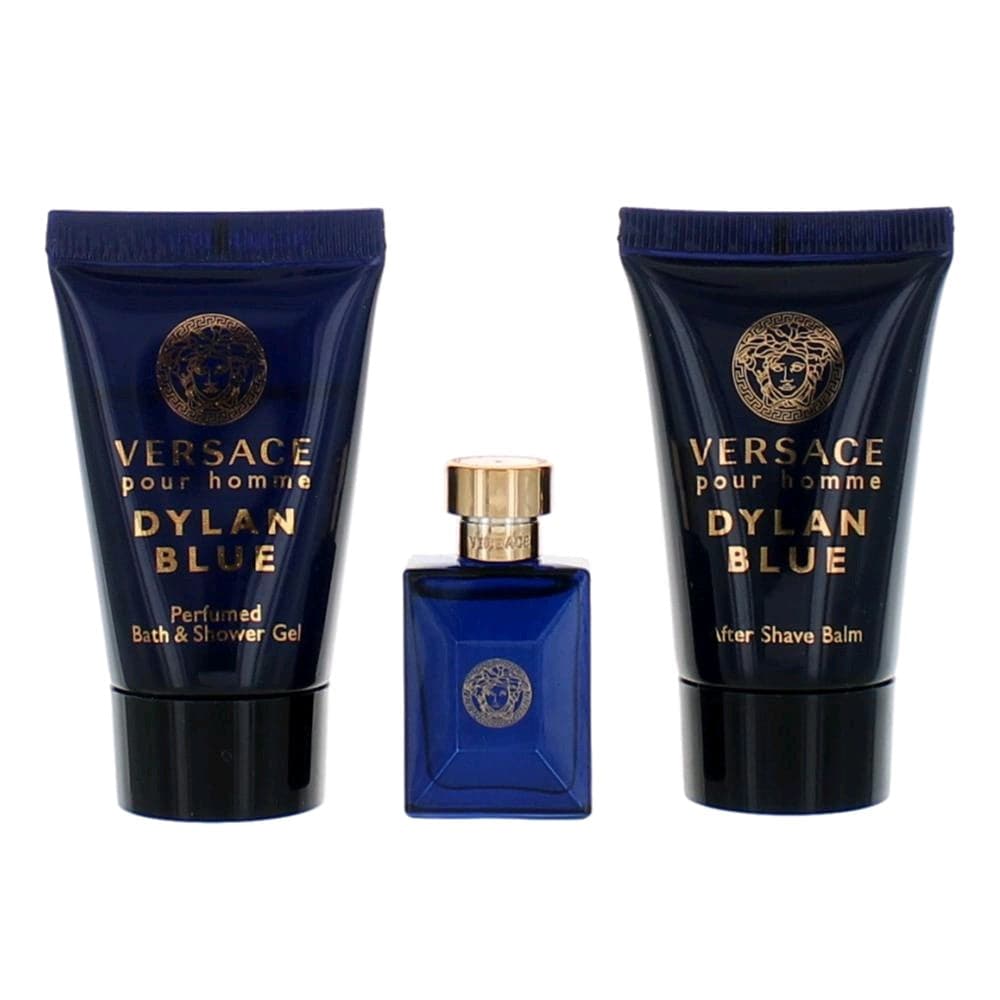 Versace Dylan Blue by Versace, 3 Piece Mini Gift Set for Men. - OleBella