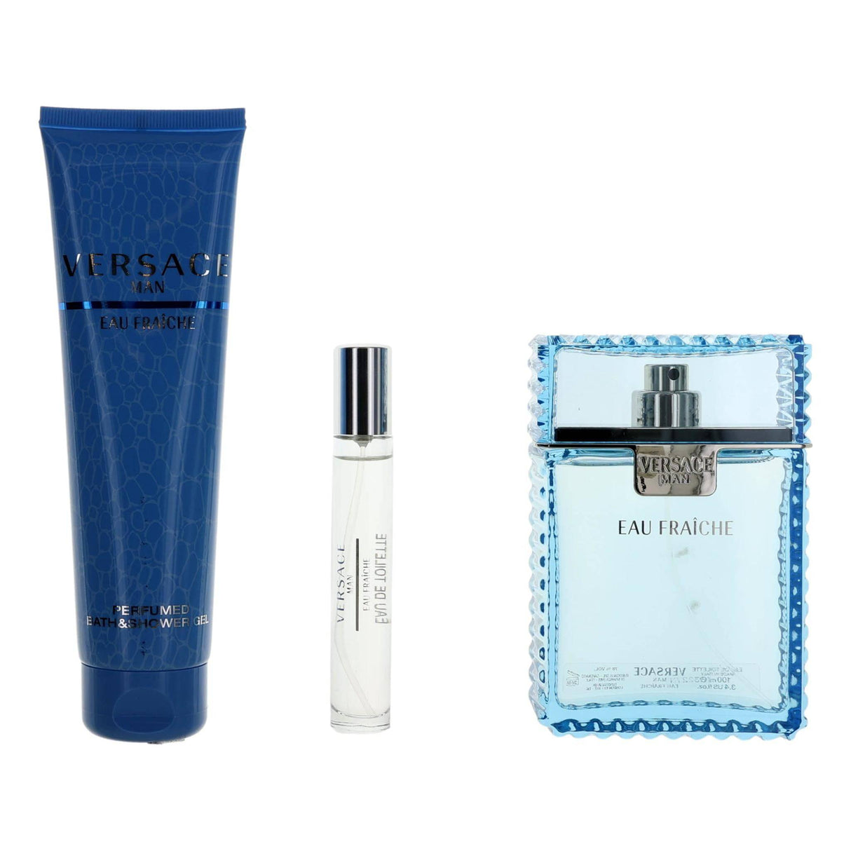 Versace Man Eau Fraiche by Versace, 3 Piece Gift Set for Men - OleBella