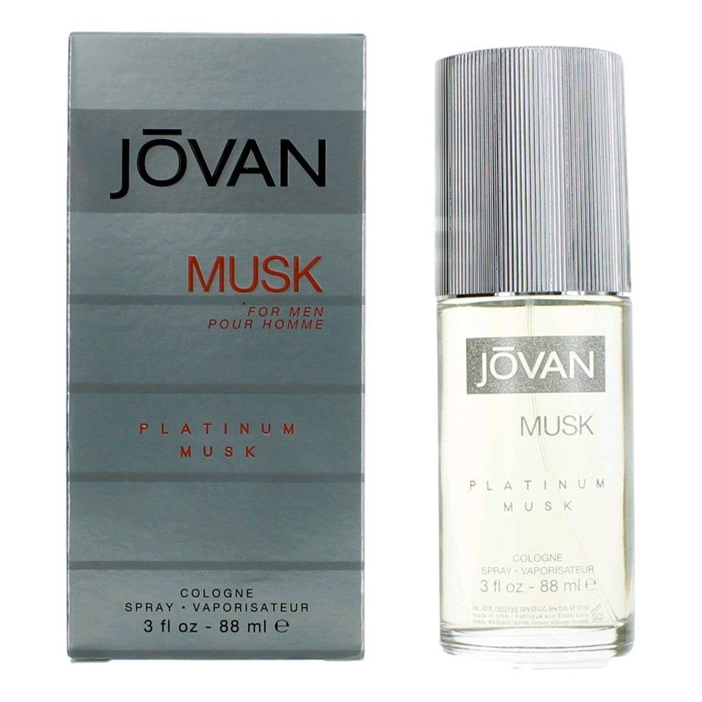 Jovan Platinum Musk by Jovan, 3 oz Eau De Cologne Spray for Men - OleBella