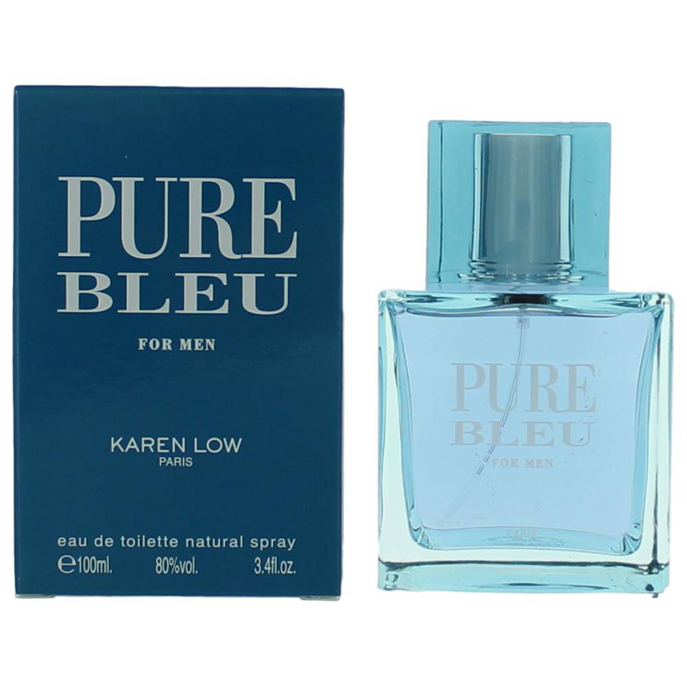 Pure Bleu by Karen Low, 3.4 oz EDT Spray for Men - OleBella
