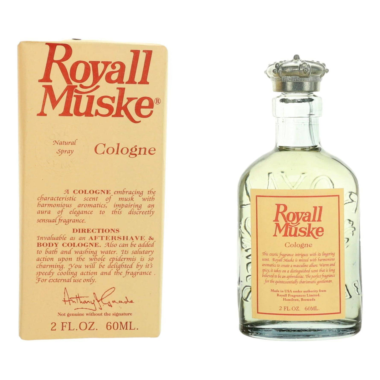 Royall Muske by Royall Fragrances, 2 oz All Purpose Cologne for Men - OleBella
