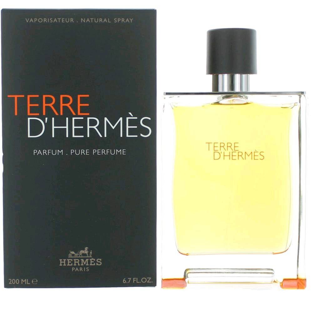 Terre D'Hermes by Hermes, 6.7 oz Pure Parfum Spray for Men - OleBella