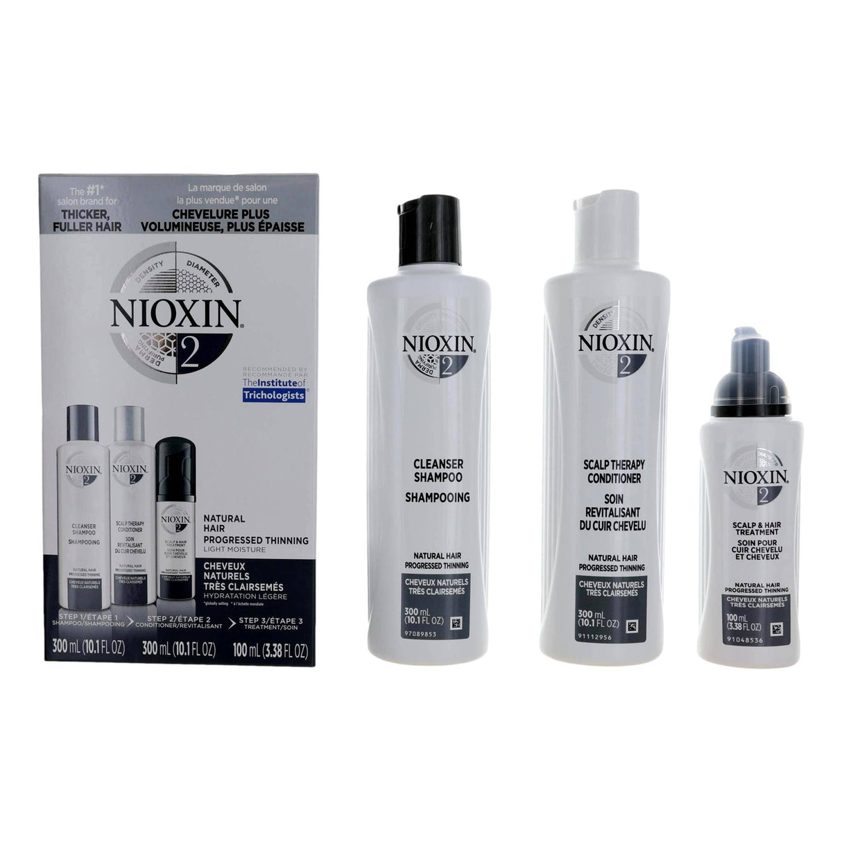Nioxin 3D Care System Kit 2 - For Natural Hair Progressed Thinning Light Moisture - OleBella