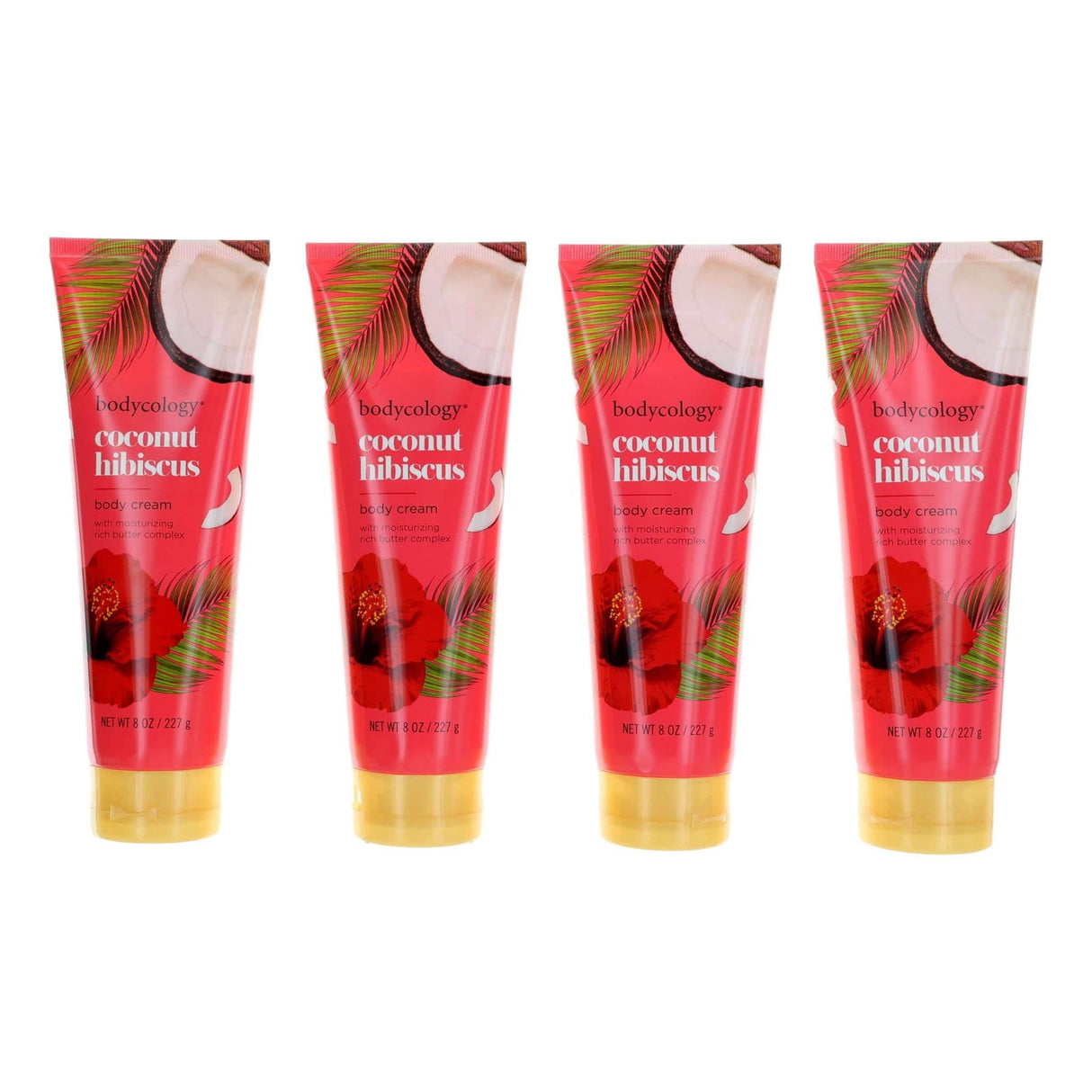 Coconut Hibiscus by Bodycology, 4 Pack 8oz Moisturizing Body Cream women - OleBella