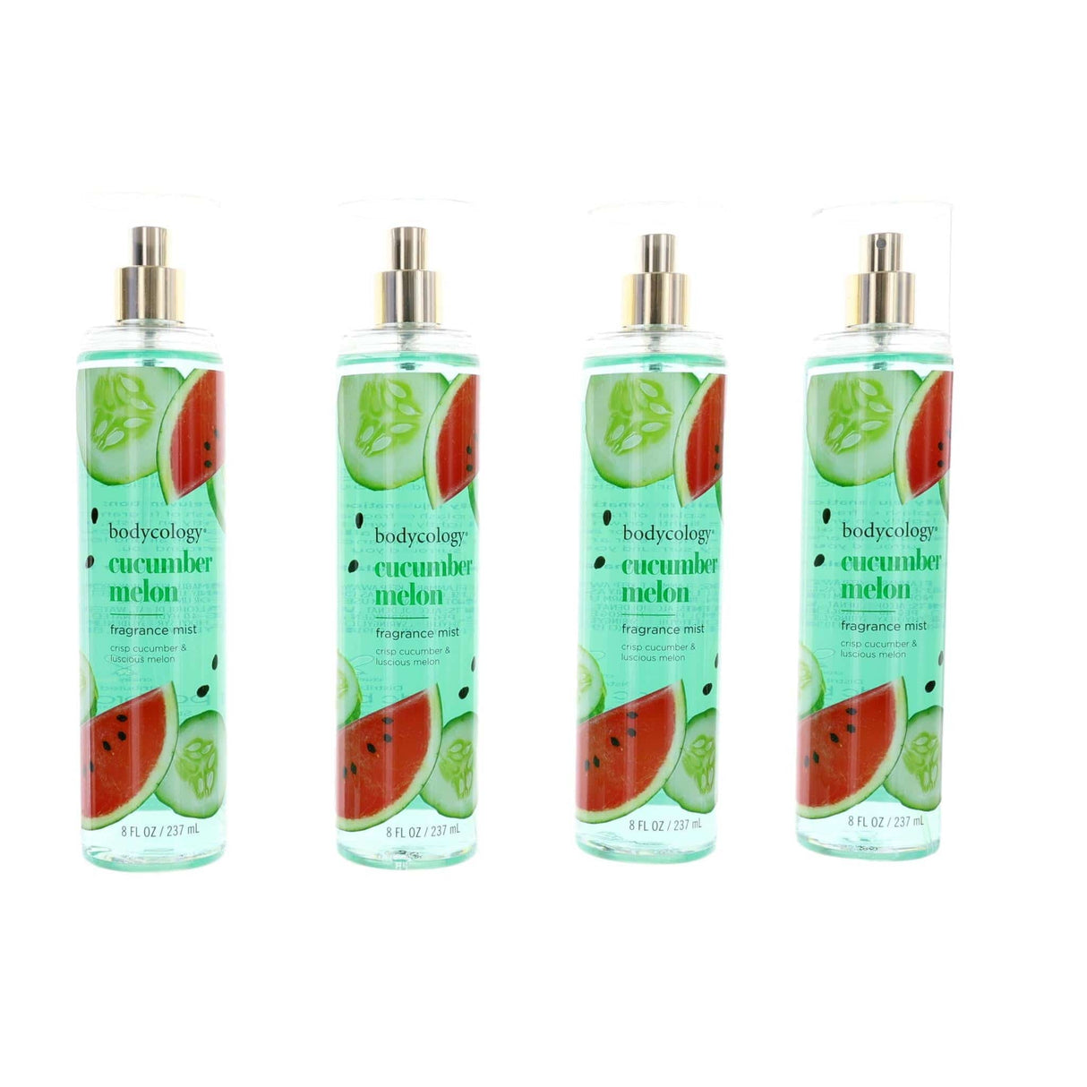 Cucumber Melon by Bodycology, 4 Pack 8 oz Fragrance Mist for Women - OleBella
