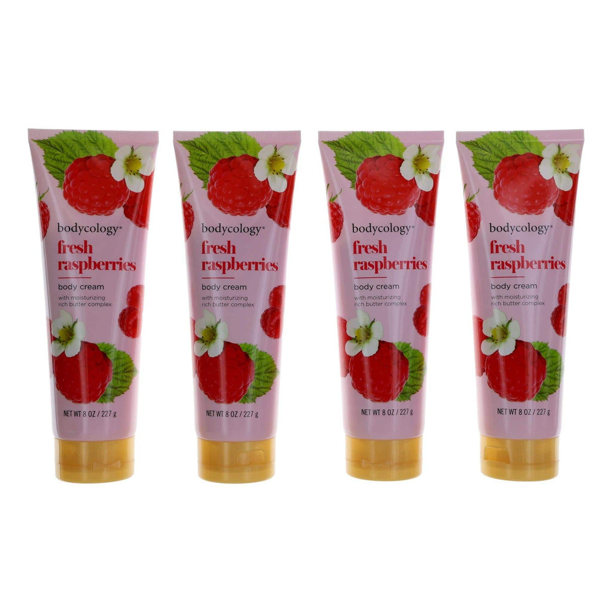 Fresh Raspberries by Bodycology, 4 Pack 8oz Moisturizing Body Cream women - OleBella