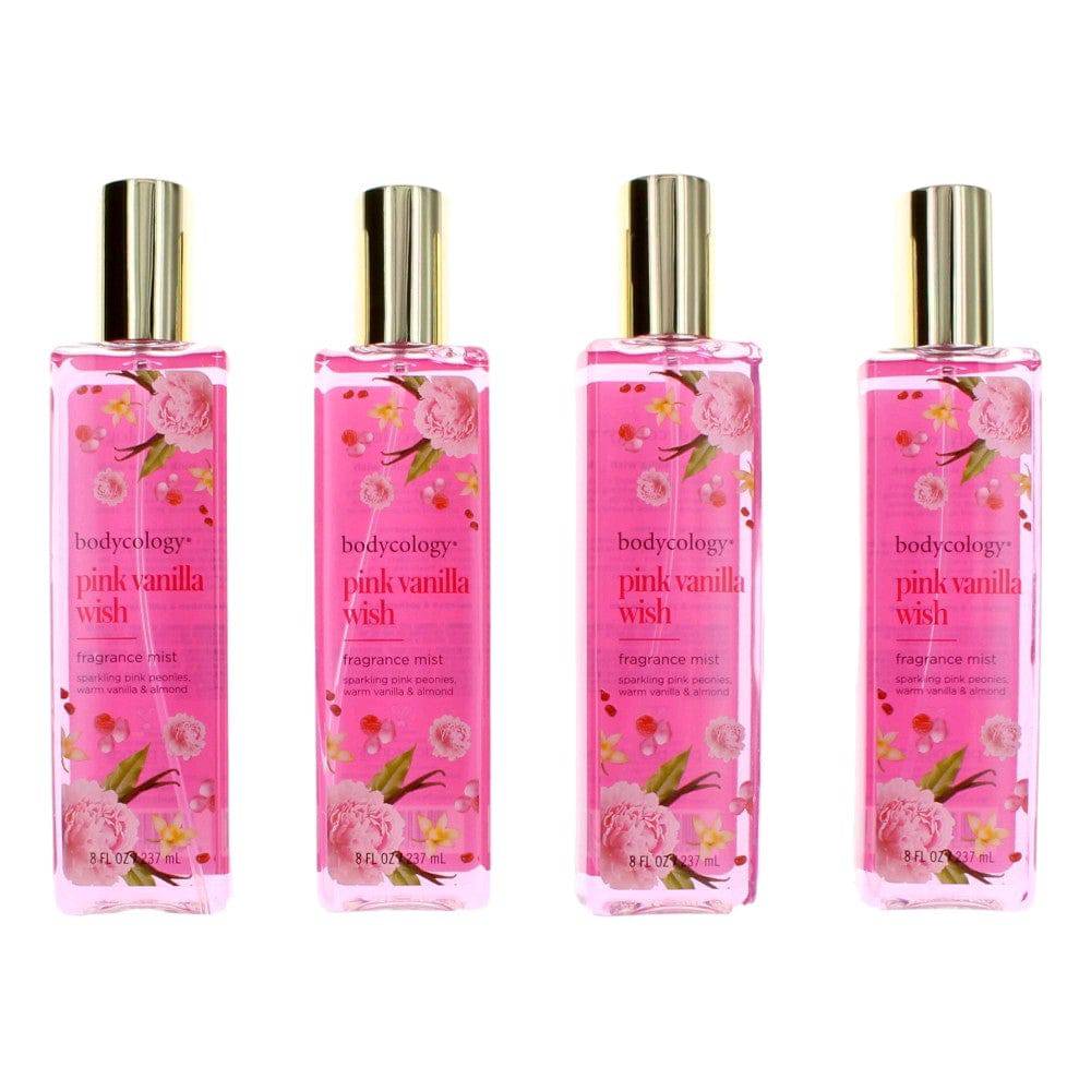 Pink Vanilla Wish by Bodycology, 4 Pack 8 oz Fragrance Mist for Women - OleBella
