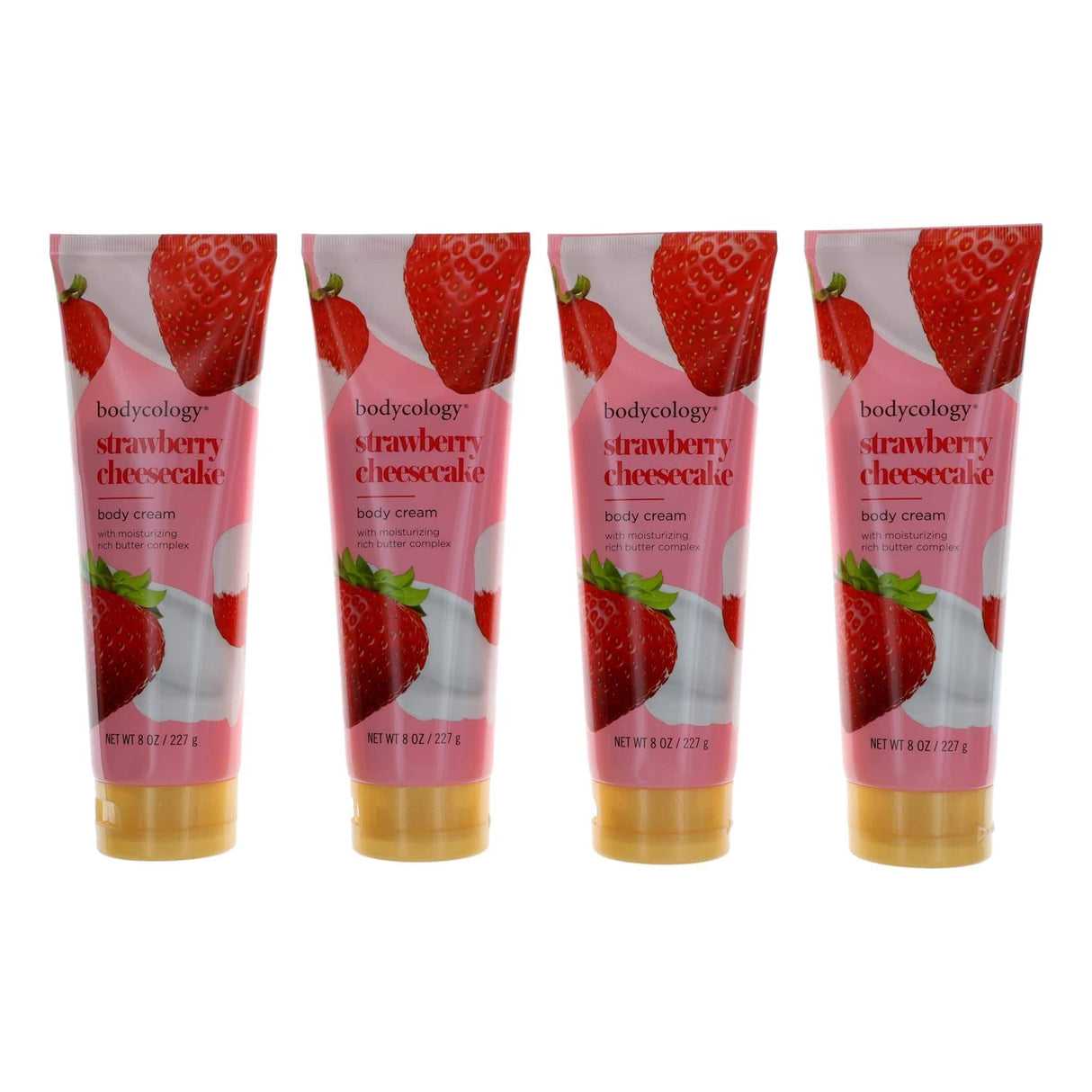 Strawberry Cheesecake by Bodycology, 4 Pack 8oz Moisturizing Body Cream women - OleBella