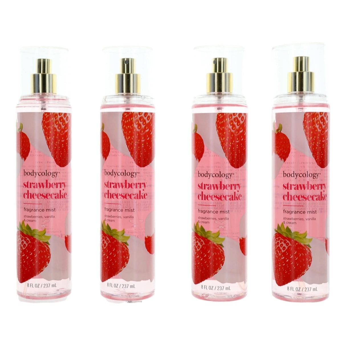 Strawberry Cheesecake by Bodycology, 4 Pack 8 oz Fragrance Mist women - OleBella