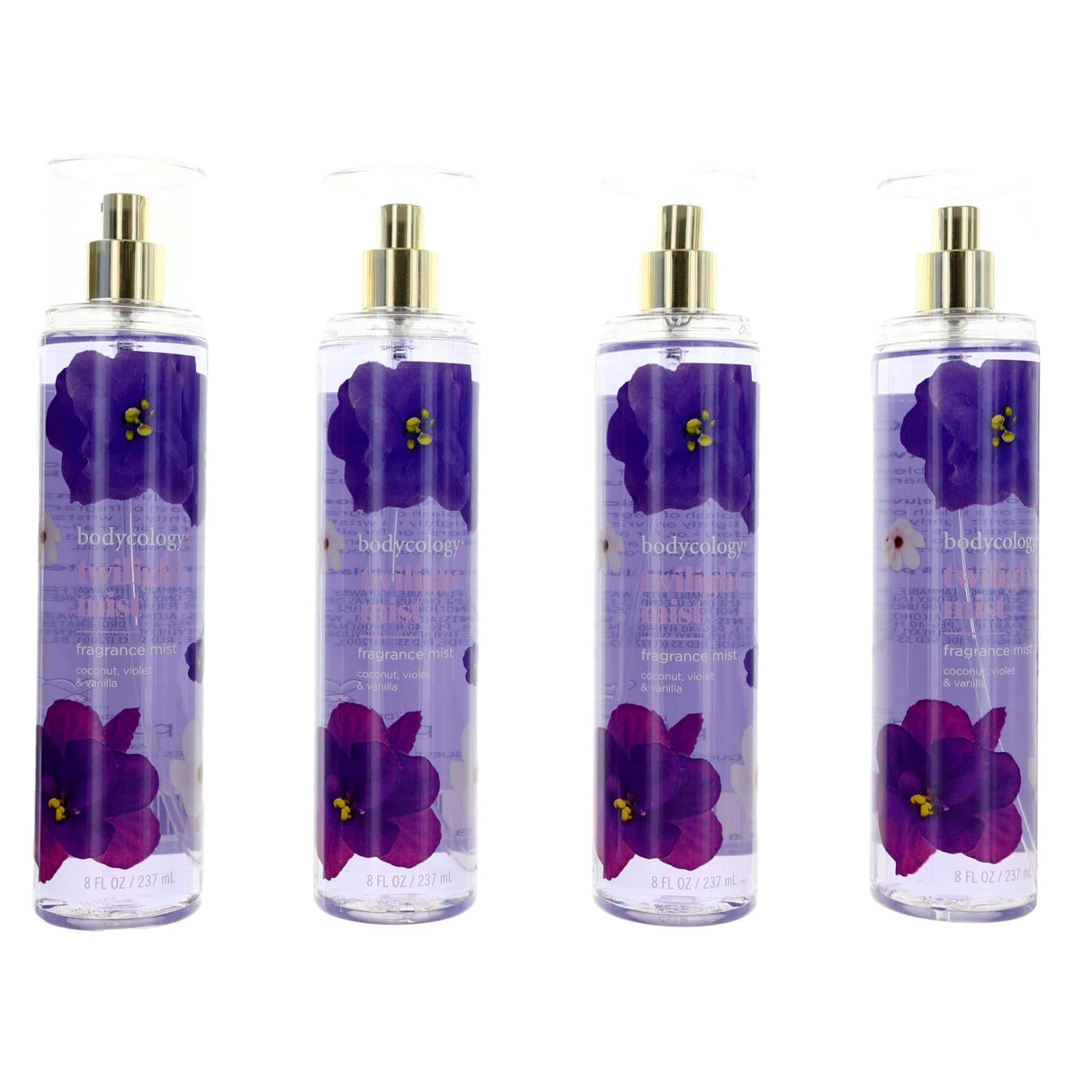Twilight Mist by Bodycology, 4 Pack 8 oz Fragrance Mist for Women - OleBella