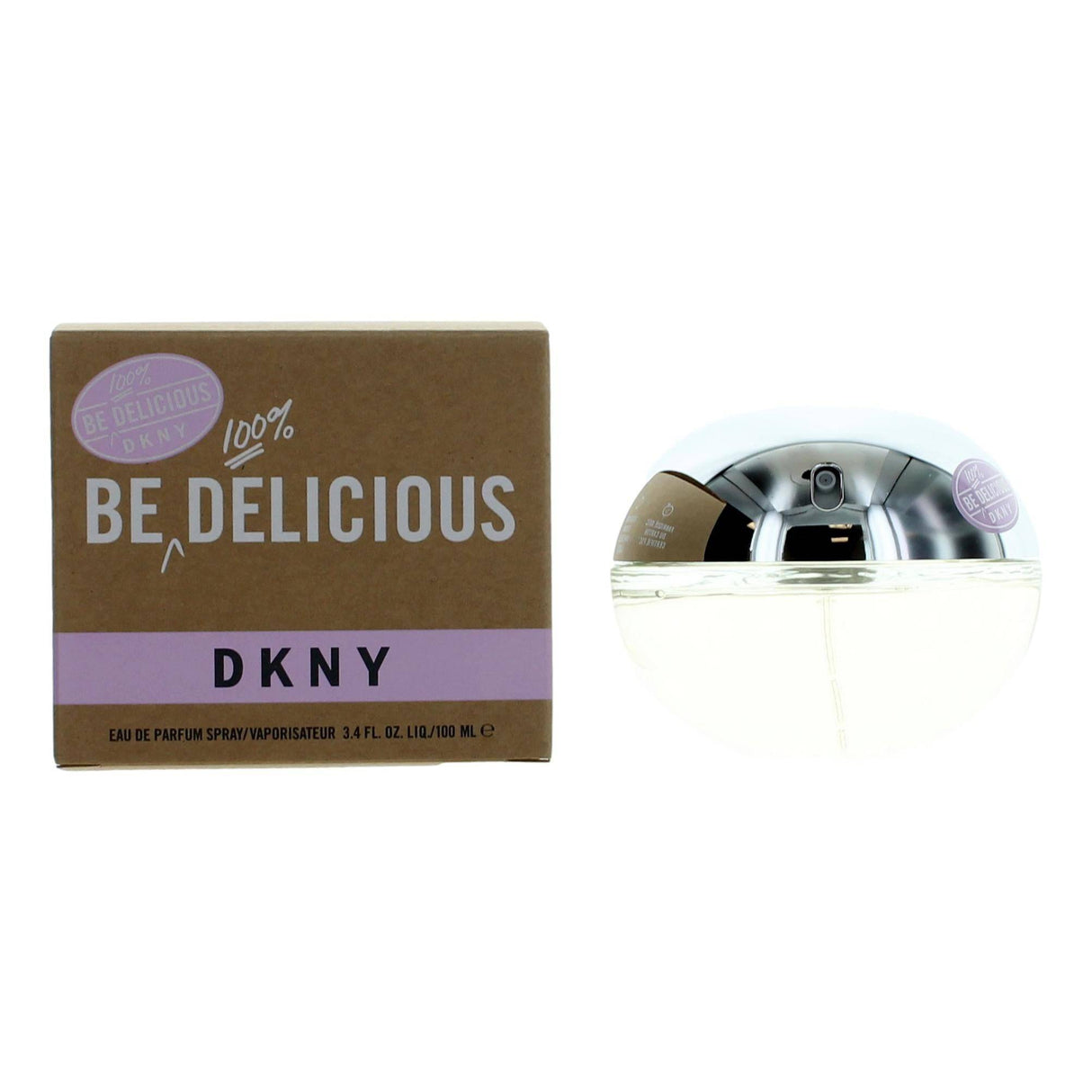 Be 100 pct Delicious DKNY by Donna Karan, 3.4 oz EDP Spray for Women - OleBella