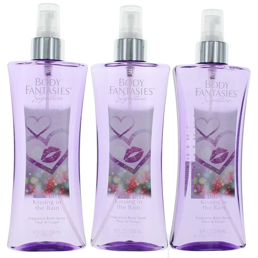 Kissing In The Rain by Body Fantasies, 3 Pack 8oz Fragrance Body Spray women - OleBella