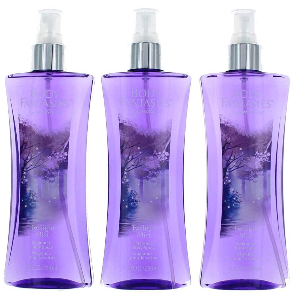 Twilight Mist by Body Fantasies, 3 Pack 8oz Fragrance Body Spray women - OleBella