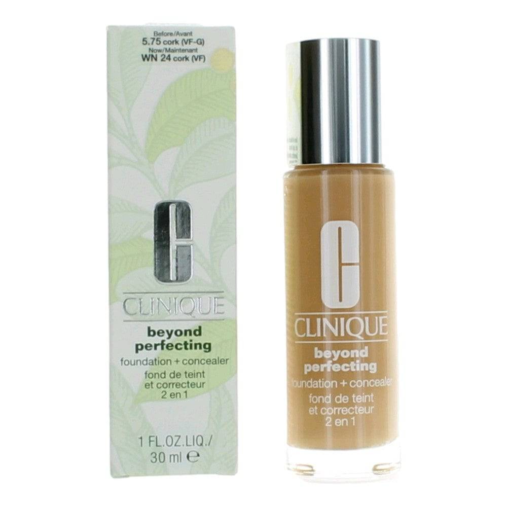 Clinique Beyond Perfecting by Clinique, 1 oz Foundation + Concealer- WN 24 Cork - OleBella