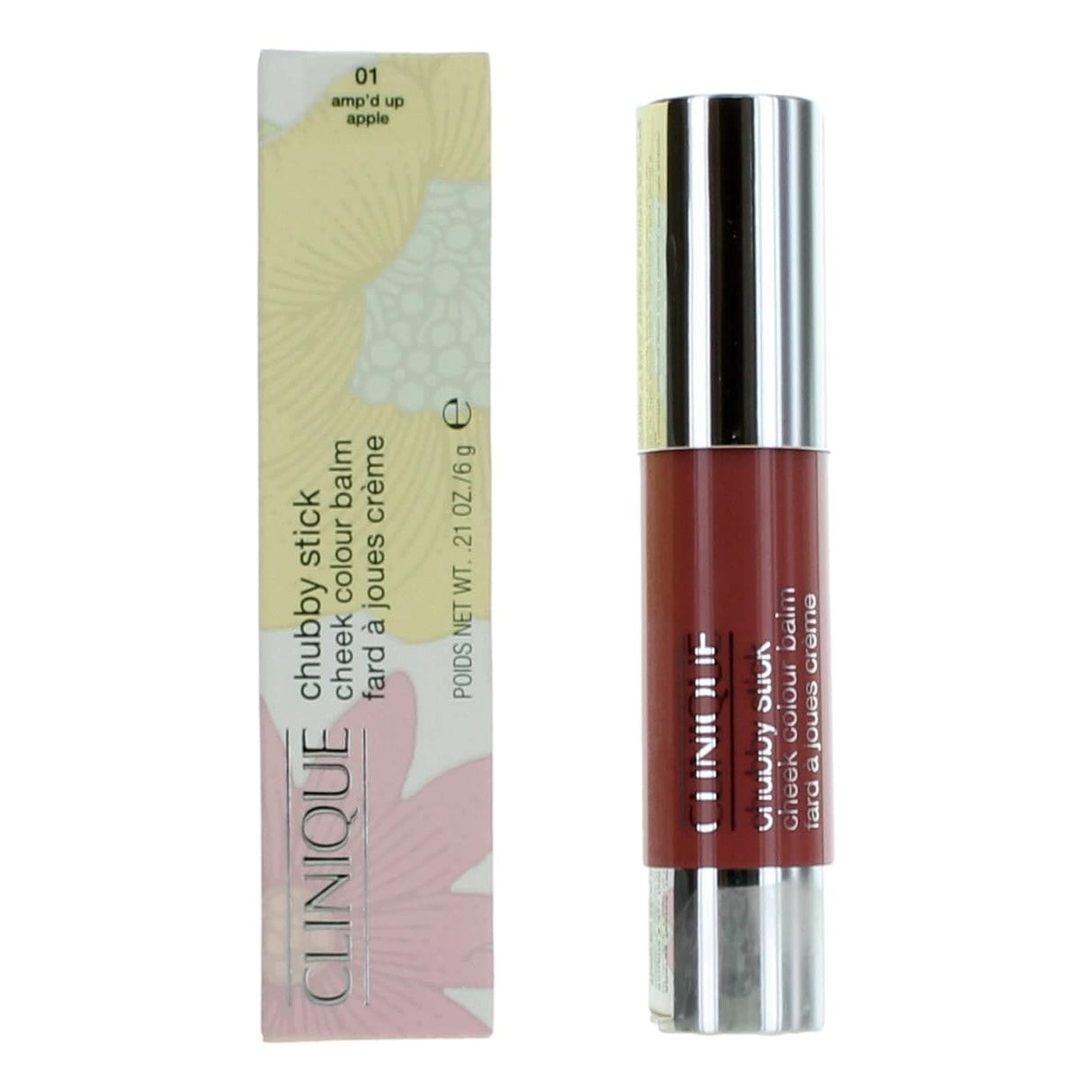Clinique Chubby Stick by Clinique, .21 oz Cheek Colour Balm- 01 Amp'd Up Apple - OleBella
