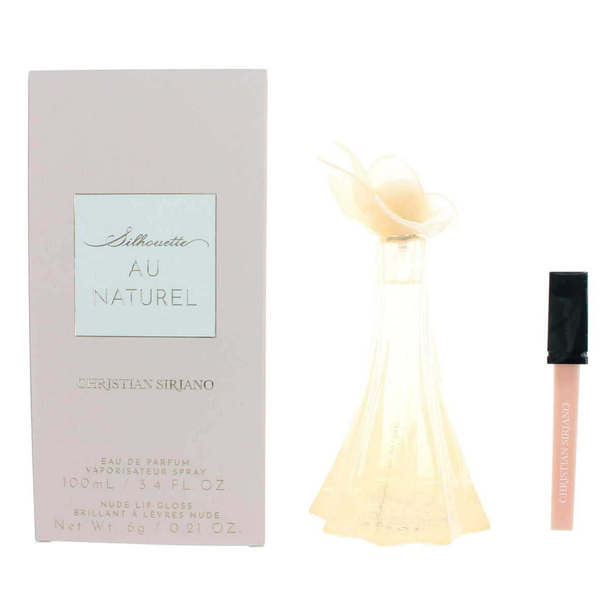 Silhouette Au Naturel by Christian Siriano, 3.4oz EDP Spray women with Lip Gloss - OleBella